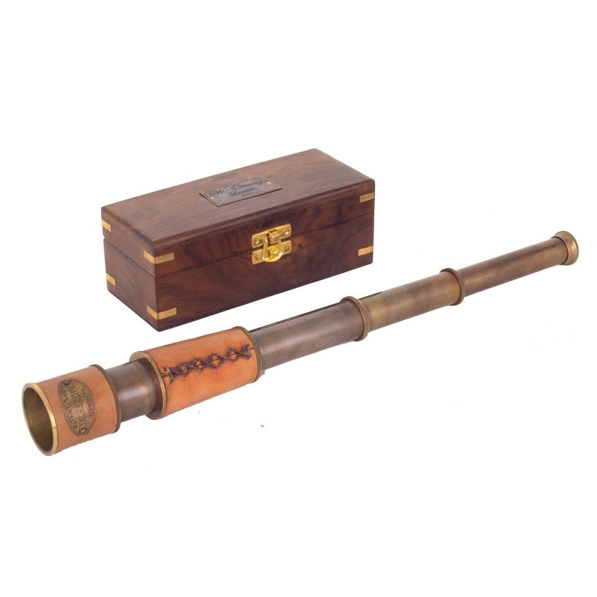 Telescopio con custodia vintage