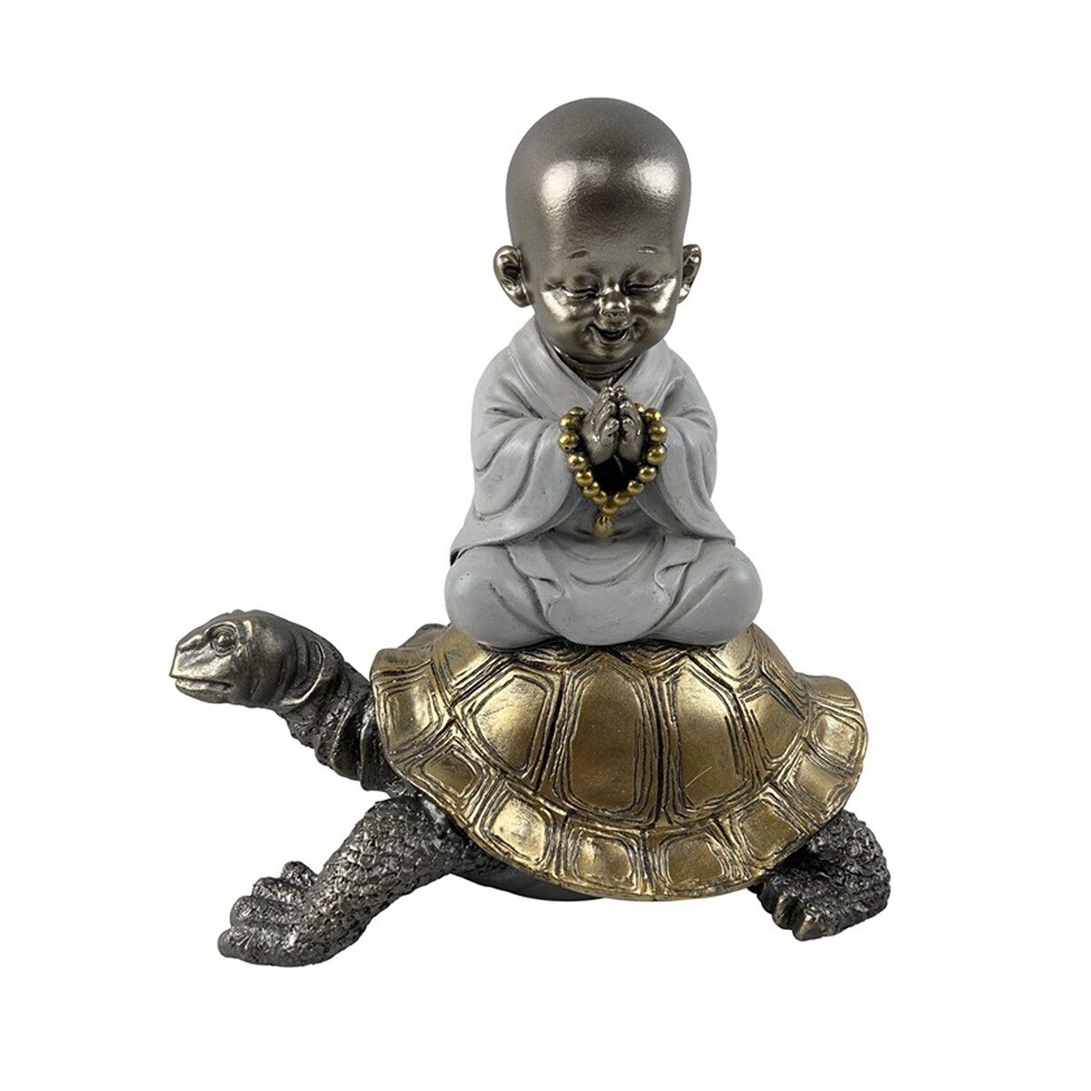 Monk with Turtle Figure