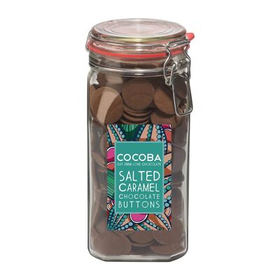 Gesalzene Karamell-Schokoladenknöpfe Jar