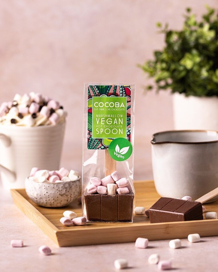 Vegan Marshmallow Milk Chocolate Hot Chocolate Spoon