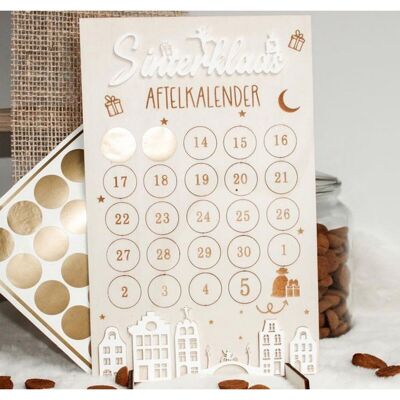 Calendario conto alla rovescia in acrilico “Sinterklaas”.
