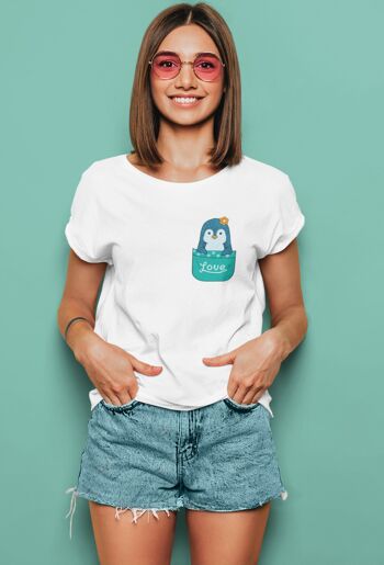 T-shirt femme -Amour de pingouin 1