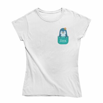 T-shirt femme -Amour de pingouin 2