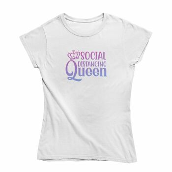 T-shirt femme -Reine de la distanciation sociale 2