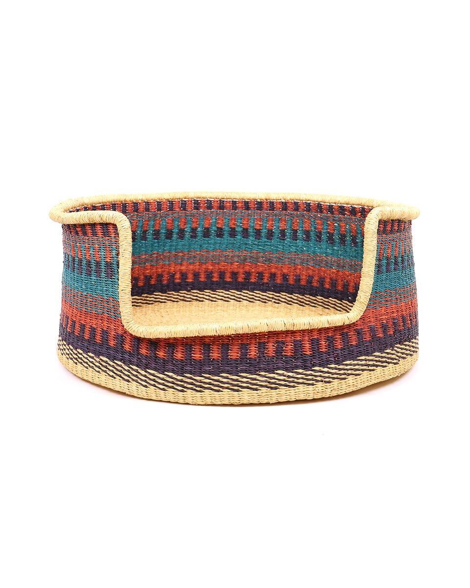 AFUNUMU: Cestino per cani blu, marrone e blu scuro - Grande