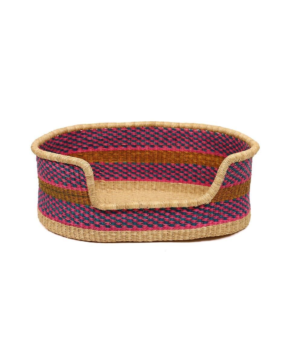 AGWAGWA: Cesto per cani rosa, blu e marrone - Piccolo