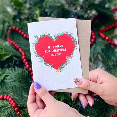 Charity Christmas Card 'All I Want For Christmas Is You'