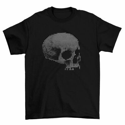 Camiseta para hombre con calavera punteada