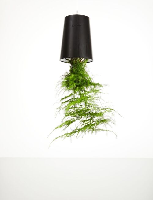 Sky Planter Recycled, Small 9cm Black - self-watering hanging planter