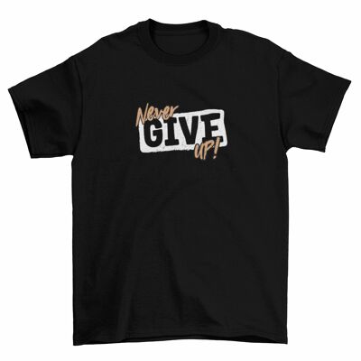 Camiseta para hombre - Never give up black