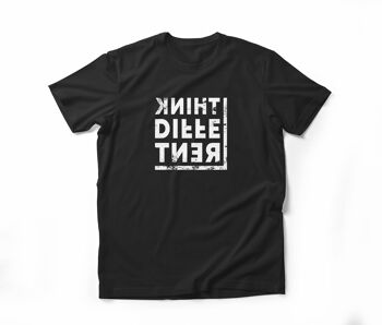 T-shirt pour hommes - Pensez carré différent 1