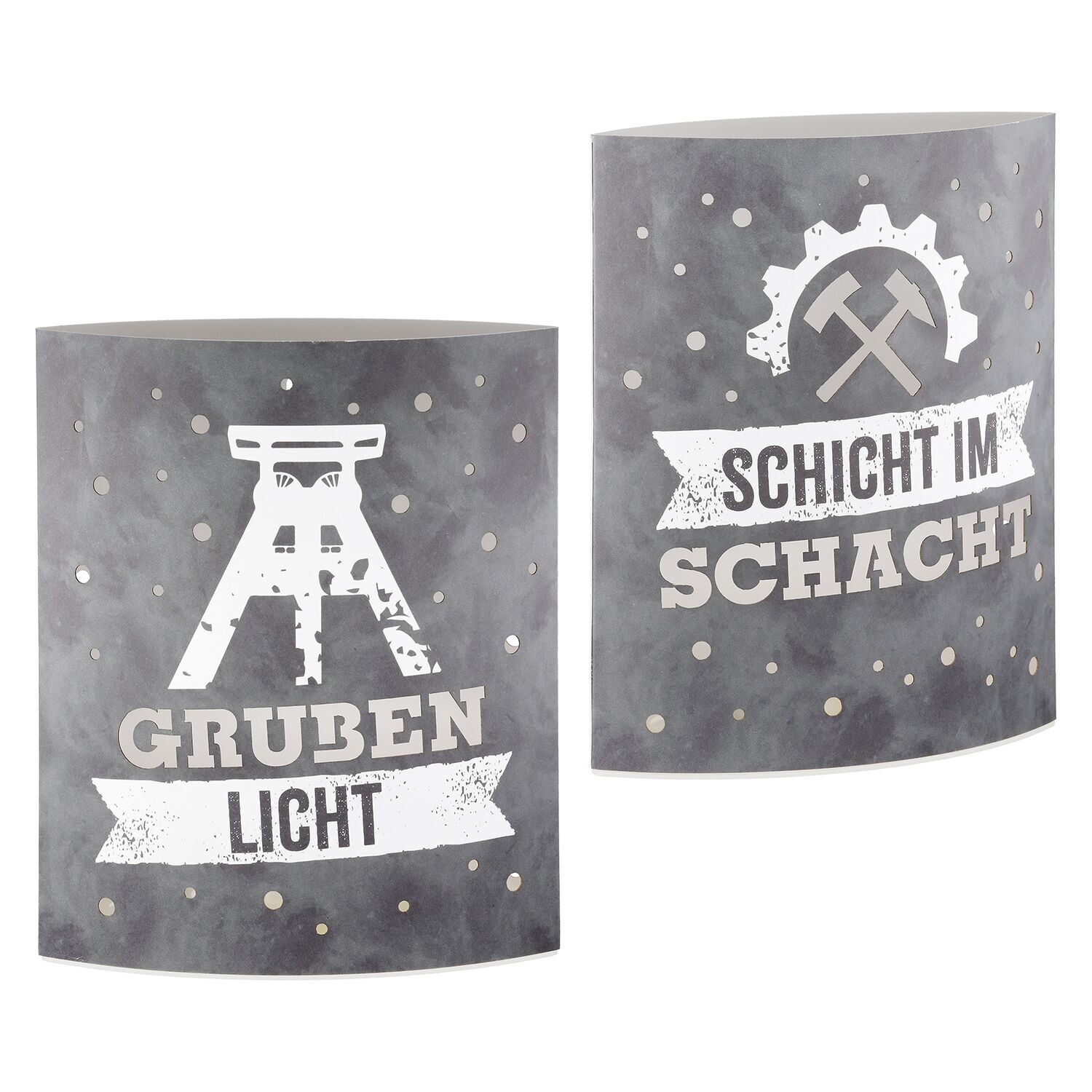 Lámpara decorativa (LED) Ellipse Ruhrpott 2 asst.,H.16cm