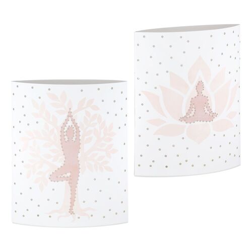 Dekoleuchte (LED) Ellipse Namaste 2fach sort., H.16 cm