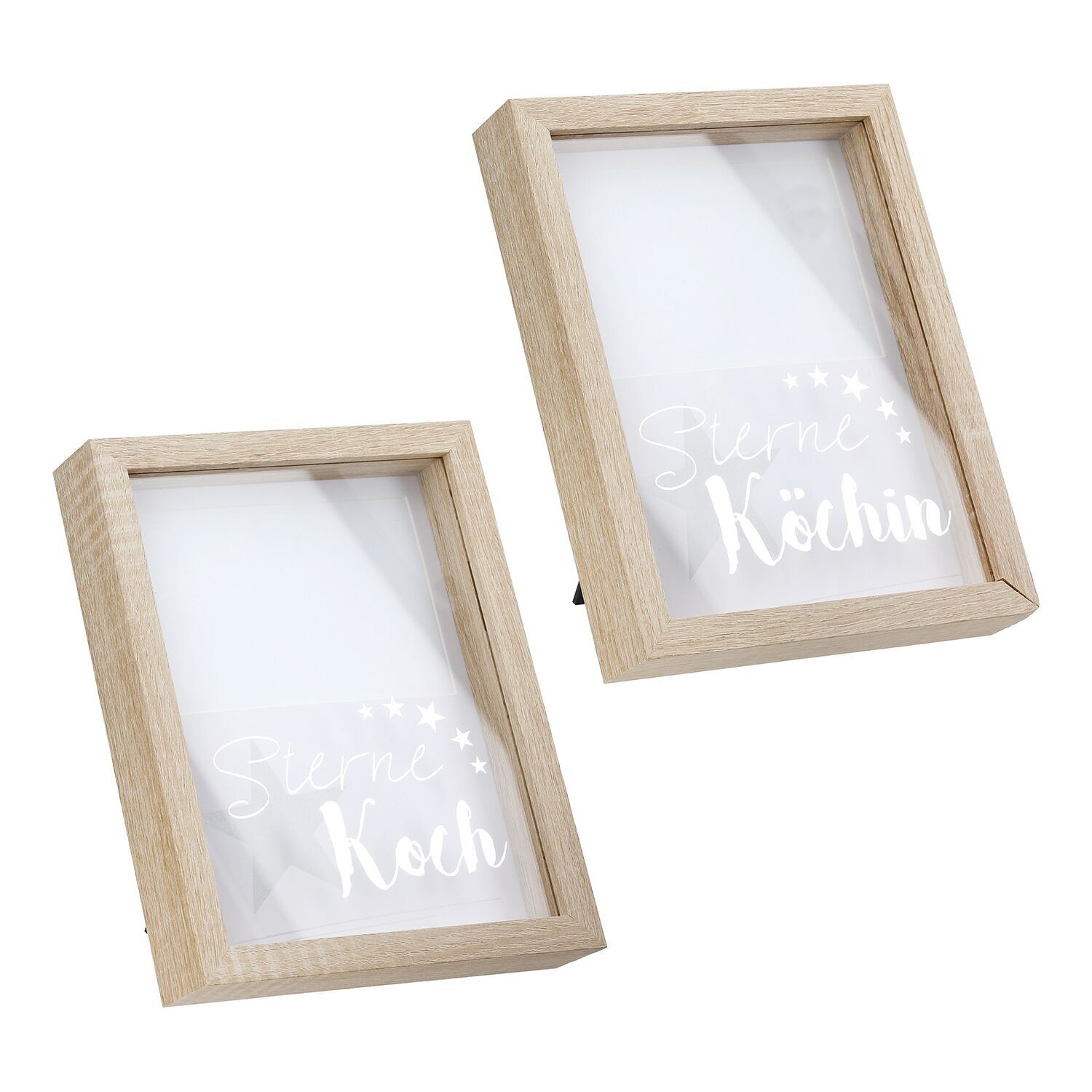 Fotorahmen Sternekoch/Sterneköchin 2fach sort., H.24,5 cm