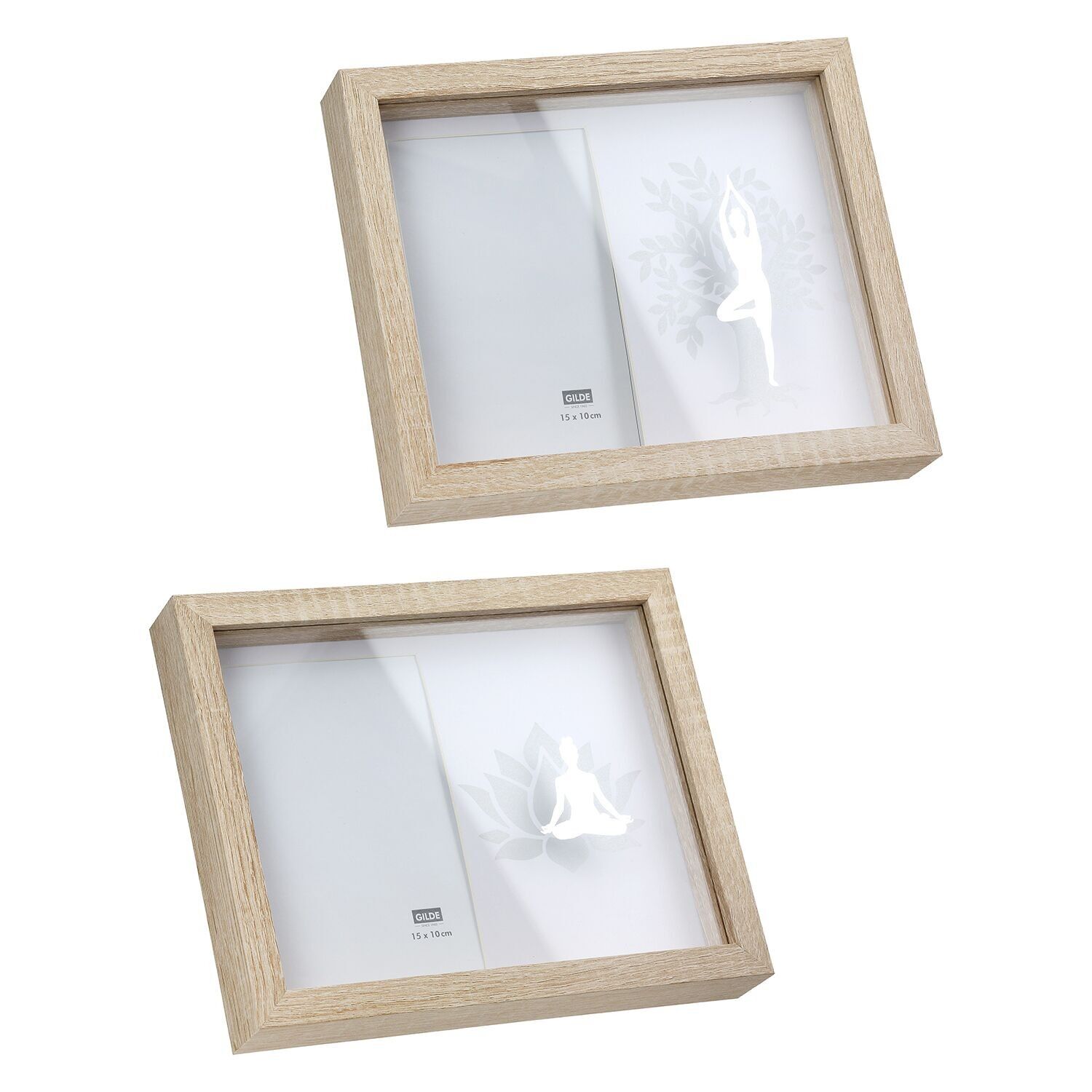 Photo frame rectangular Namaste 2-fold sorted,H.19.5cm