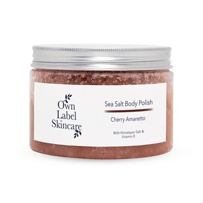 Gommage corporel au sel de mer et à la cerise et à l'amaretto | Soins de la peau White Label