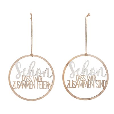 Pendant round together 2-fold sorted,H.25 cm