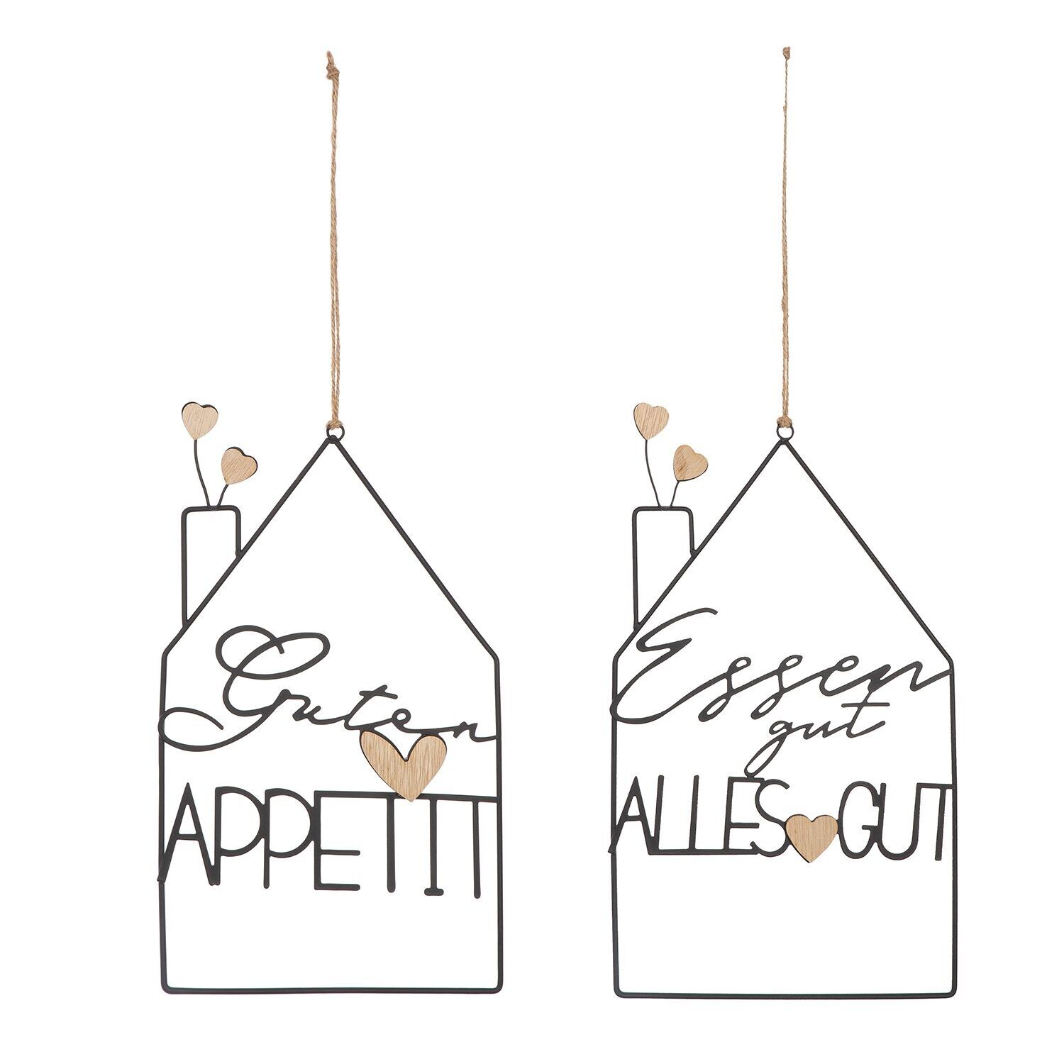 Appendiabiti casa mangia bene/buon appetito 2 assortiti.,h.29,5 cm