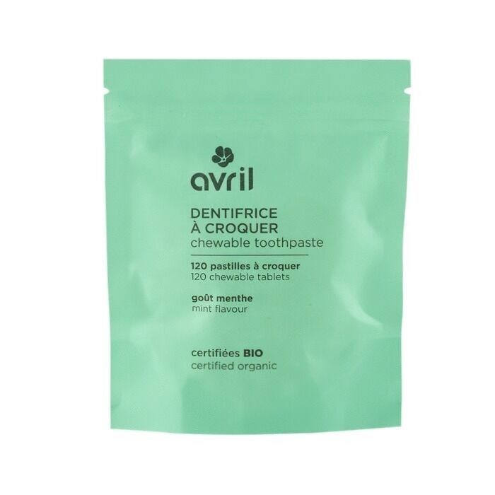 Kaubare Zahnpasta – Beutel mit 120 Tabletten – aus kontrolliert biologischem Anbau