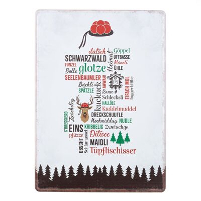 Bouclier rectangulaire Forêt Noire, H.42 cm