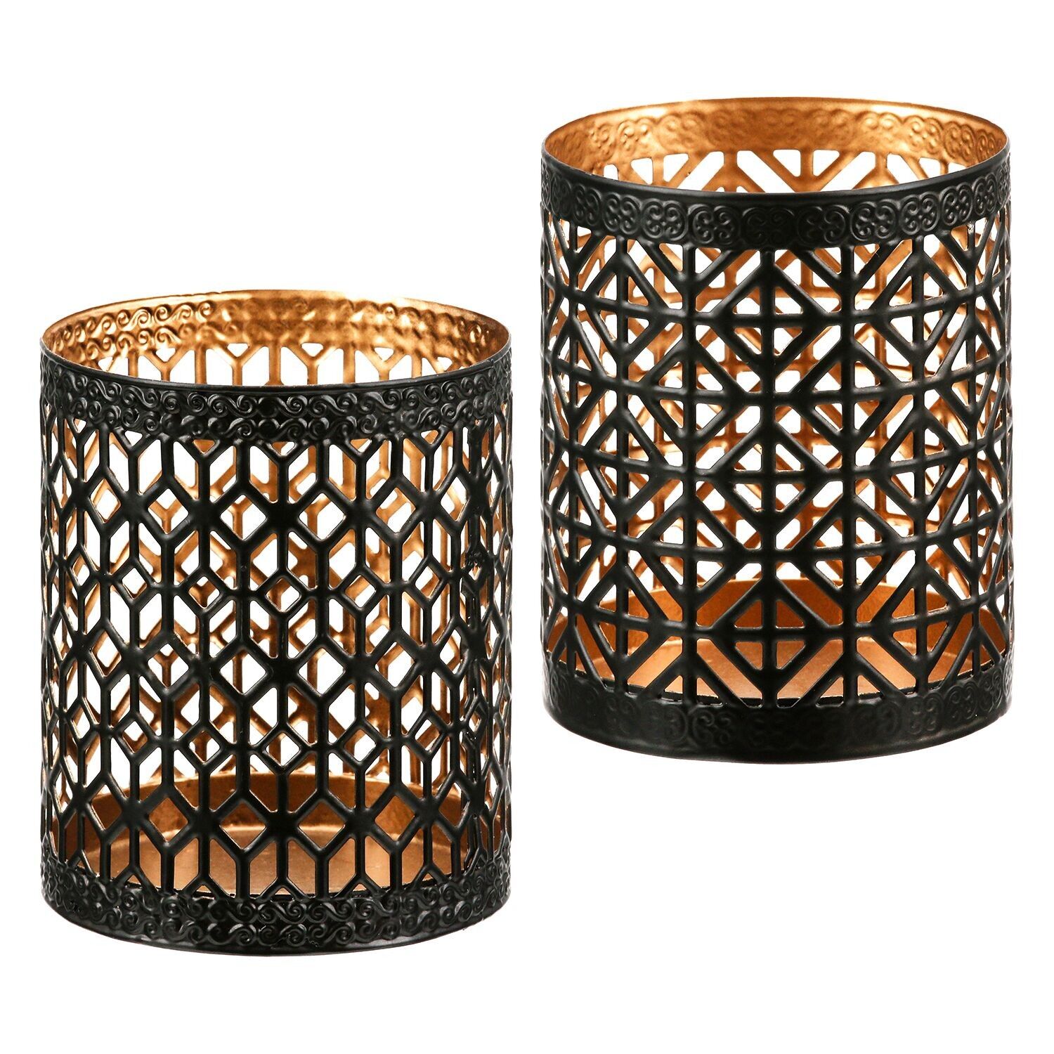 Candeliere Tealight Diamonds 2 assortiti.,h.10 centimetri