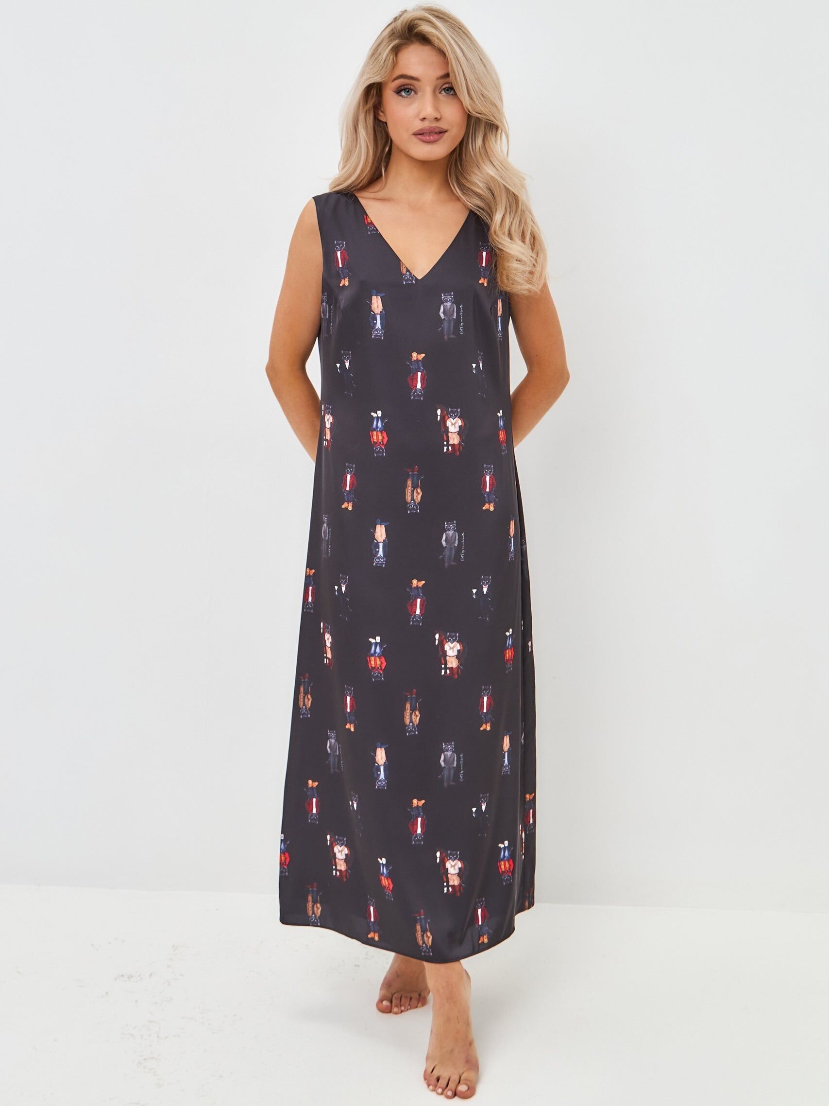 Vêtements d'intérieur en soie noire