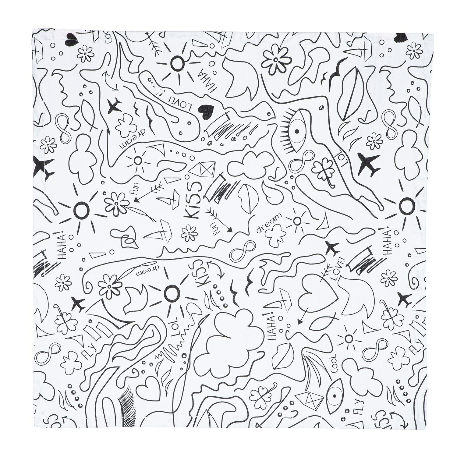 2 pezzi Set tovaglioli quadrati Modern Art, H.0 cm