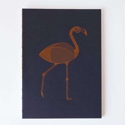 Weiße Seiten des klassischen Flamingo-Notizbuchs