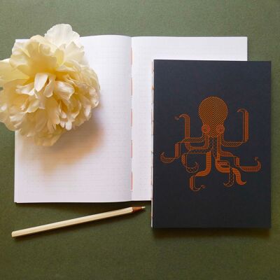 Octopus classic notebook with dotted pages