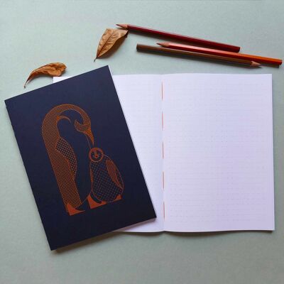 Classic penguin notebook with dotted pages