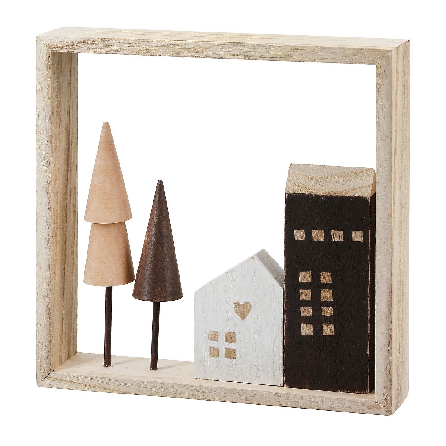 Objeto de pared cuadrado Ciudad, H.20 centímetros