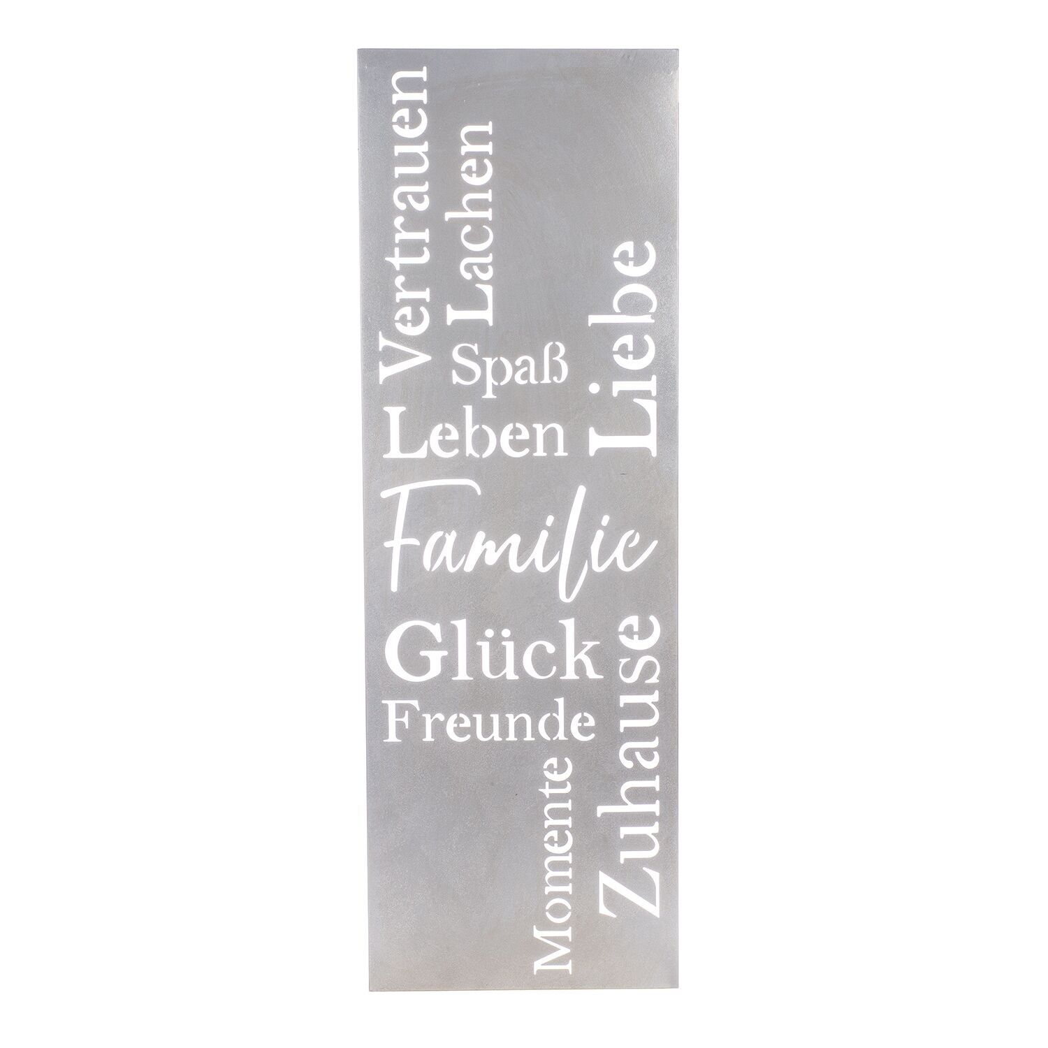 Rilievo da parete rettangolare felicità - famiglia, H.90 cm