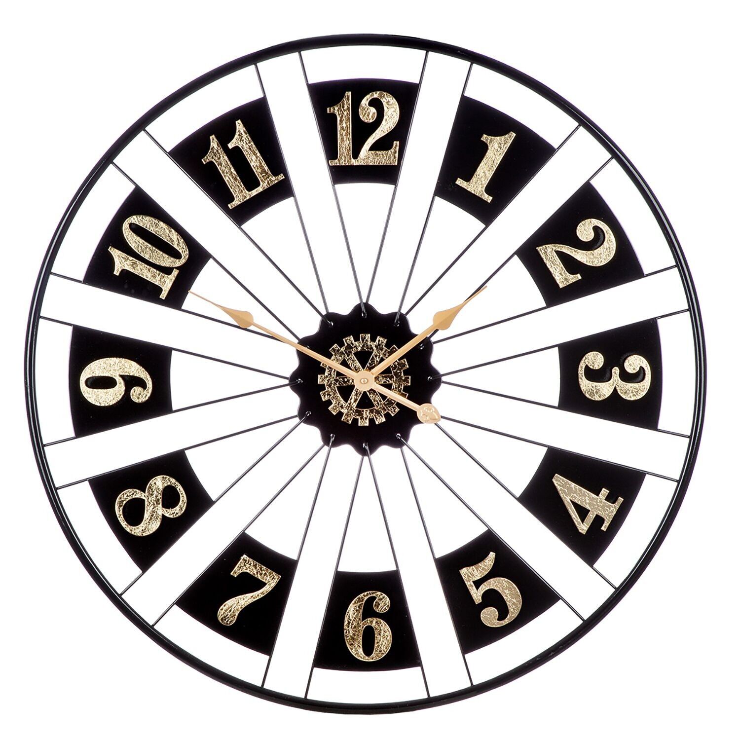 Wall clock Passage, gold-colored, black H.80cm