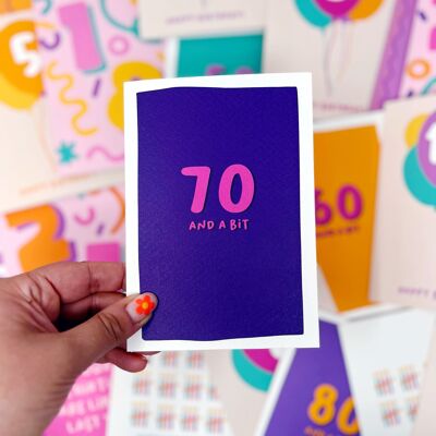 Biglietto di auguri per 70 anni e un po'