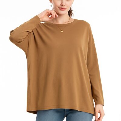 Pull basique en tricot doux grande taille