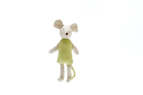 Organic Cotton Mouse Toy in Green