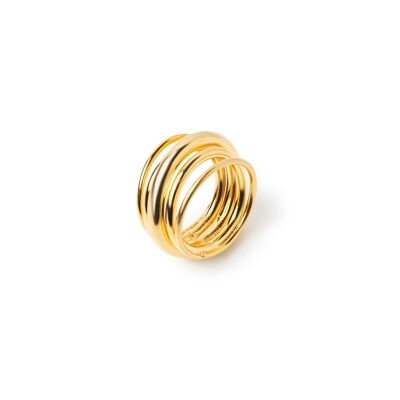 Multiple ring Tubes golden shine