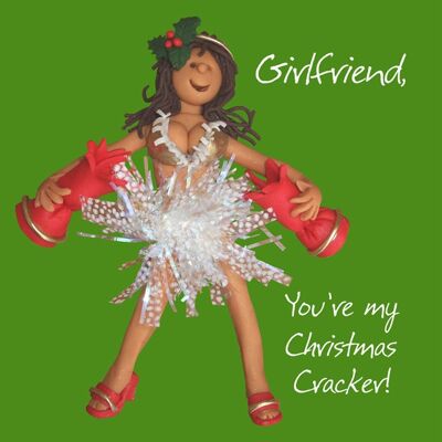 Girlfriend - Christmas cracker Christmas card