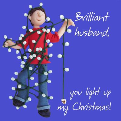 Cartolina di Natale del marito brillante