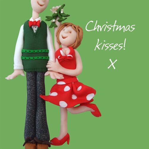 Christmas kisses Christmas card