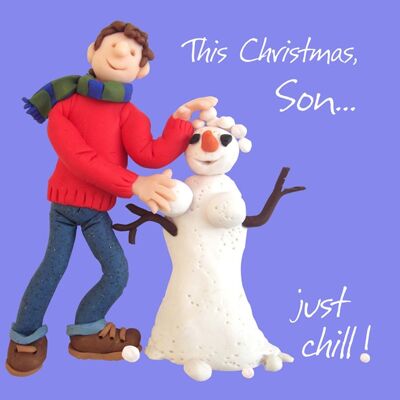 Son - just chill Christmas card