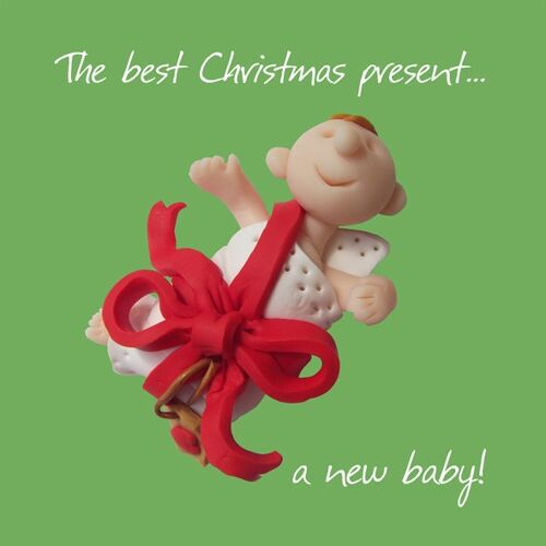 New baby at Christmas Christmas card