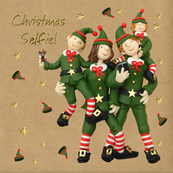 Weihnachts-Selfie vereitelte Weihnachtskarte