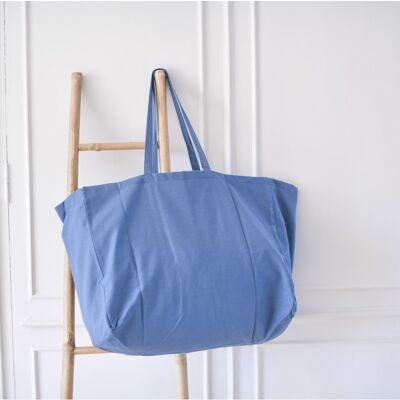 Large customizable tote - Riverside blue