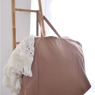 Large customizable tote - Taupe
