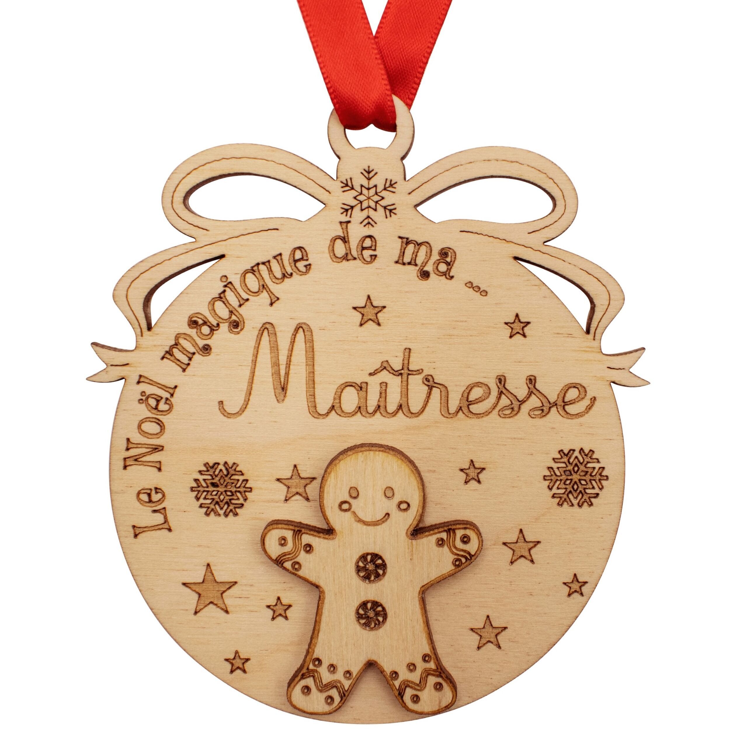 Weihnachtskugel aus Holz – Geschenkidee für Lehrer