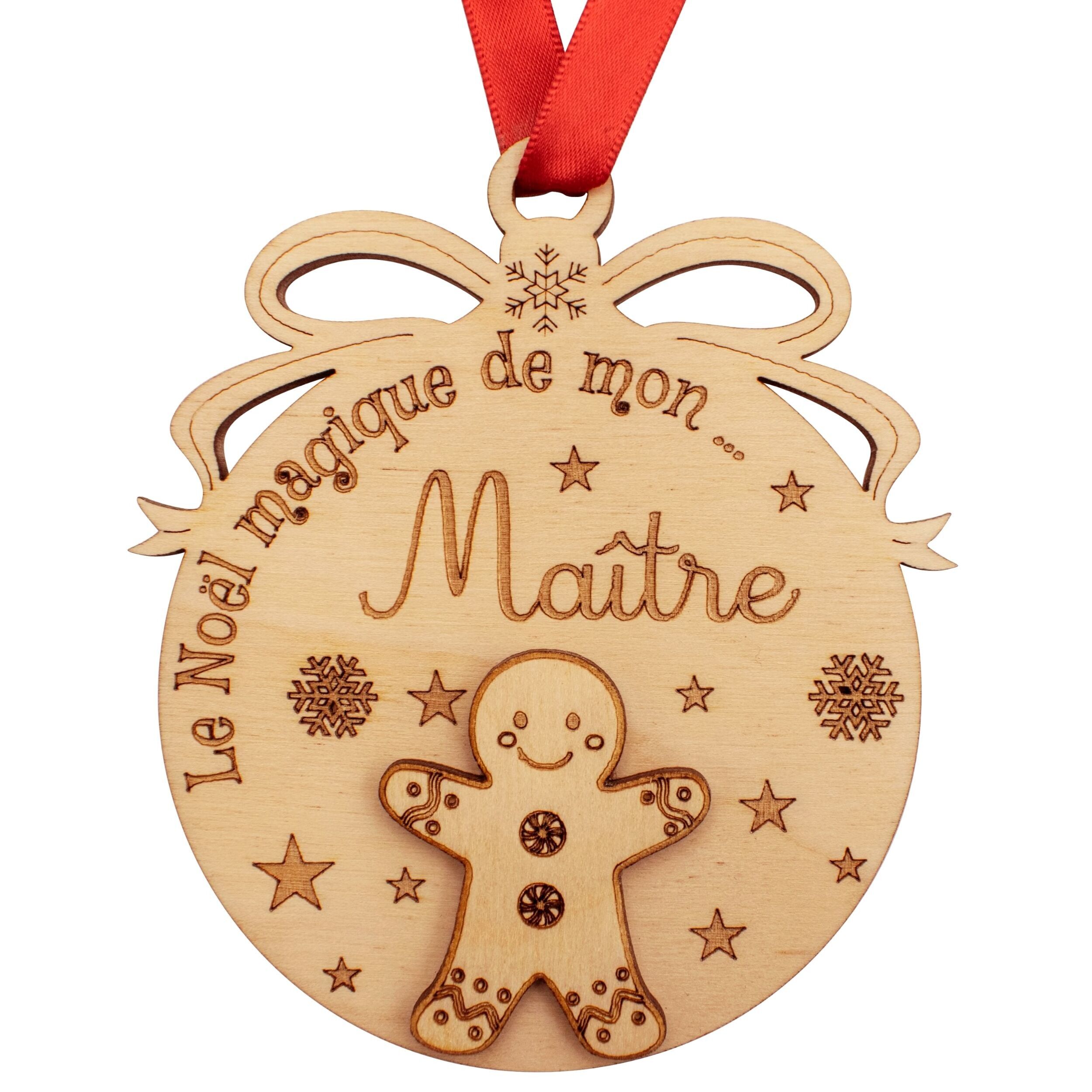 Pallina di Natale in legno - Insegnante - Regalo di Natale per insegnanti