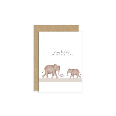 Elephant Football Birthday Card | Best Dad Cards