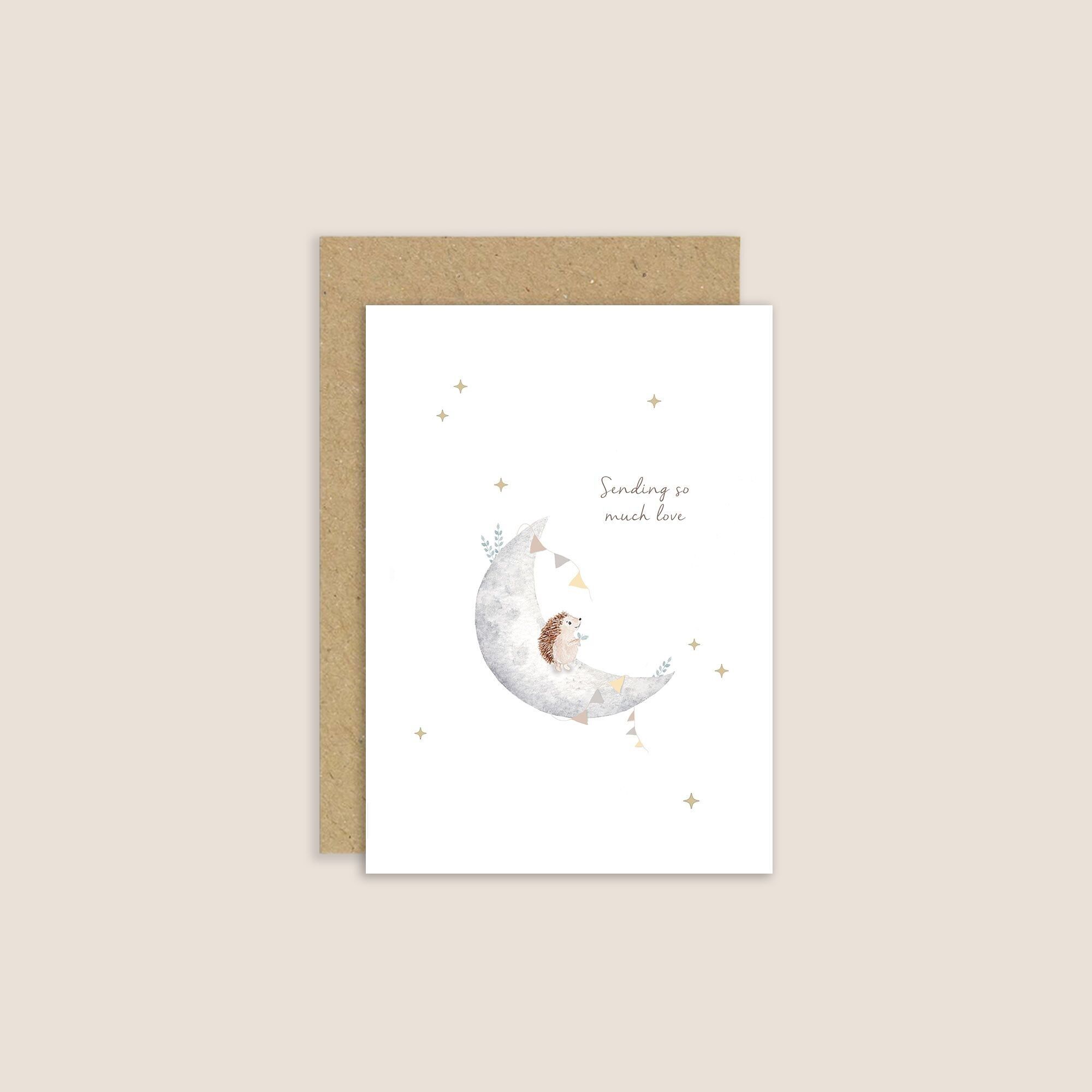 Karte „Sende so viel Liebe“ | Karte mit Goldfolie | Herzlich