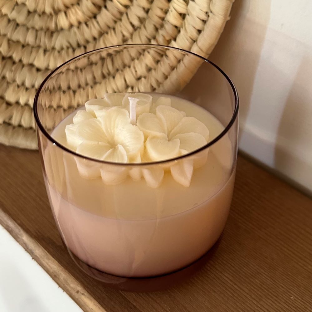 Candela vegetale - Vetro di ciliegia di Ankara - fatta a mano - 170gr